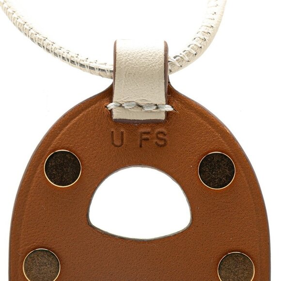 HERMES Brown Leather Necklace - Picture 5 of 7